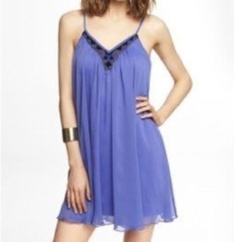 Express Blue Shift Dress